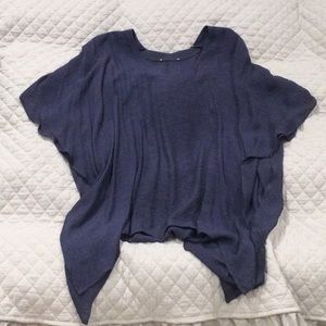 Bobeau navy blue flowy blouse size 3X